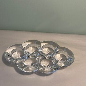 Clear Glass Honeycomb Tea Light Candle Holder